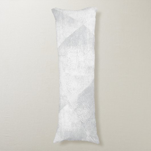 Weiße/graue minimale geometrische Textur Seitenschläferkissen (Vorderseite Vertikal)