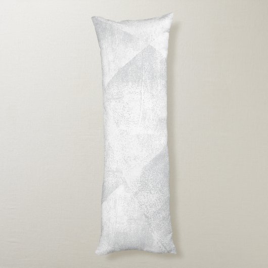 Weiße/graue minimale geometrische Textur Seitenschläferkissen (Rückseite (Vertikal))