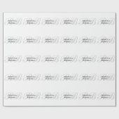 Weiße graue Monogramm-Name Anfangsbuchstaben schli Geschenkpapier (Flach)