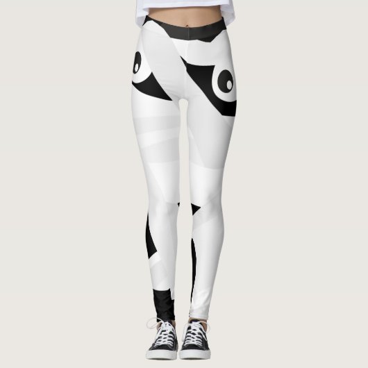 Weiße graue Mumie vergewaltigt halloween Leggings (Vorderseite)