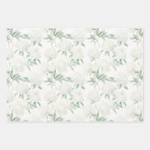 Weiße Graue Streifen Hochzeit Geschenkpapier Set (Vorderseite 3)