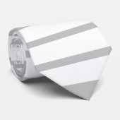 Weiße graue Streifen Krawatte (Gerollt)