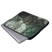 Weiße, graue und grüne Seile Laptopschutzhülle (Vorne Knopf)
