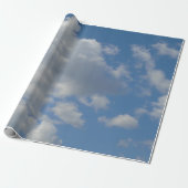 Weiße/graue Wolken und Blaue Himmelskörper Geschenkpapier (Ungerollt)