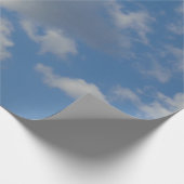 Weiße/graue Wolken und Blaue Himmelskörper Geschenkpapier (Ecke)
