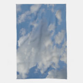 Weiße/graue Wolken und blaue Himmelskücher Handtuch (Vertikal)