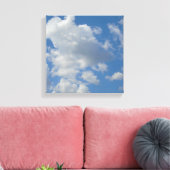 Weiße/graue Wolken und blauer Himmel Leinwanddruck (Insitu (Wohnzimmer))