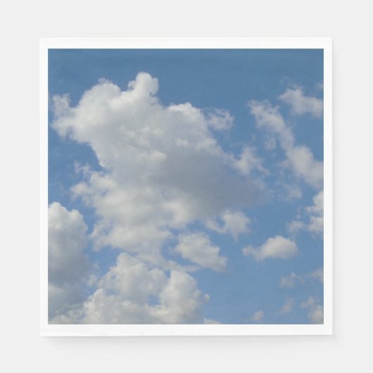 Weiße/graue Wolken und blauer Himmel Napkin Serviette (Vorderseite)