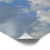 Weiße/graue Wolken und blauer Himmel Poster (Ecke)