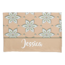 Weiße, gravierte Blume auf Bräune