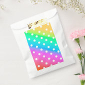Weiße Greiftasche/Regenbogen und Polka-Punkte Geschenktütchen (Versiegelt)