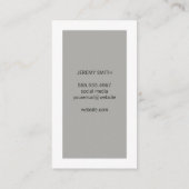 Weiße Grenze (grau) Visitenkarte (Rückseite)