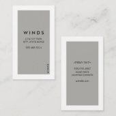 Weiße Grenze (grau) Visitenkarte (Vorne/Hinten)