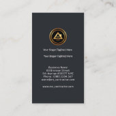 Weiße Grenzrahmen-Hausrebars-grüner Baum-Block Visitenkarte (Rückseite)