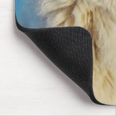 Weiße große Pyrenäen Tierschützer Hund Mousepad (Ecke)