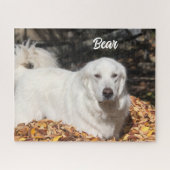 Weiße große Pyrenäen Tierschützer Hund Puzzle (Horizontal)