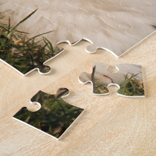 Weiße große Pyrenäen Tierschützer Welpe Puzzle (Seite)