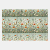 Weiße, grüne, blaue Wildblume Geschenkpapier Set (Vorderseite 3)