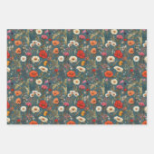 Weiße, grüne, blaue Wildblume Geschenkpapier Set (Vorderseite 2)