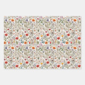 Weiße, grüne, blaue Wildblume Geschenkpapier Set (Vorderseite)