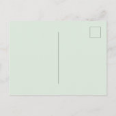 Weiße Grüne Eimer Lavendel Blumen Postkarte (Rückseite)