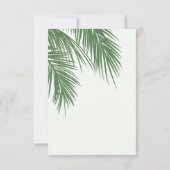 Weiße Grüne Elegant Tropical Palm Blätter UAWG Einladung (Rückseite)