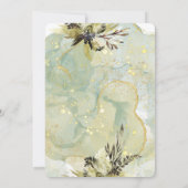Weiße grüne Flora | A Whimsical Einladung (Rückseite)