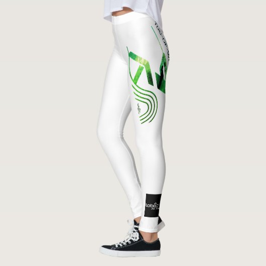 Weiße grüne Leggings (Links)