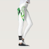 Weiße grüne Leggings (Rechts)