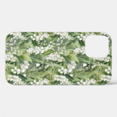 Weiße grüne Lilien der Blume des Tals Kunst Case-Mate iPhone Hülle (Rückseite (Horizontal))