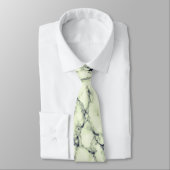Weiße grüne Marmorplatte Stone Neck Tie Krawatte (Gebunden)