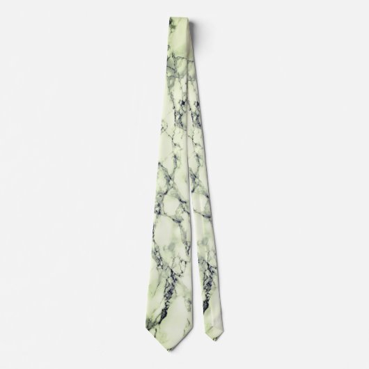 Weiße grüne Marmorplatte Stone Neck Tie Krawatte (Vorderseite)