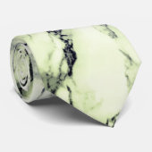 Weiße grüne Marmorplatte Stone Neck Tie Krawatte (Gerollt)