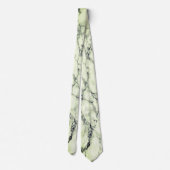 Weiße grüne Marmorplatte Stone Neck Tie Krawatte (Rückseite)