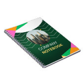 Weiße grüne moderne geometrische Kunst Notizblock (Rechte Seite)