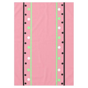 Weiße grüne Polka Dots Pink Tischdecke