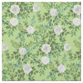 Weiße grüne Rose Blume Stoff (Muster)