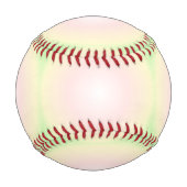 Weiße grüne Rose Weißes 3D-Lichtbogenmuster Baseball (Rückseite)