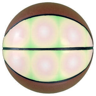 Weiße grüne Rose Weißes 3D-Lichtbogenmuster Basketball