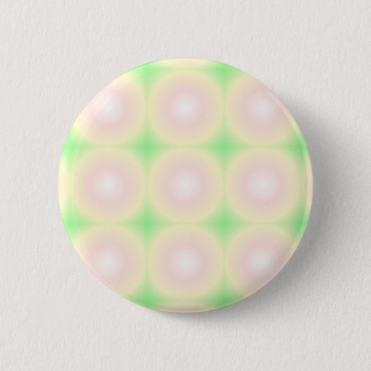 Weiße grüne Rose Weißes 3D-Lichtbogenmuster Button (Vorderseite)