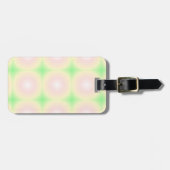 Weiße grüne Rose Weißes 3D-Lichtbogenmuster Gepäckanhänger (Vorderseite horizontal)