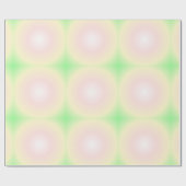 Weiße grüne Rose Weißes 3D-Lichtbogenmuster Geschenkpapier (Flach)