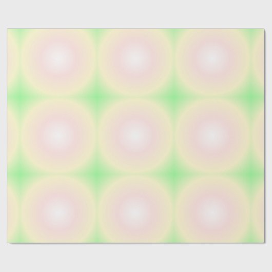 Weiße grüne Rose Weißes 3D-Lichtbogenmuster Geschenkpapier (Flach)