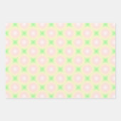 Weiße grüne Rose Weißes 3D-Lichtbogenmuster Geschenkpapier Set (Vorderseite 3)