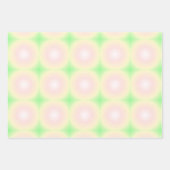 Weiße grüne Rose Weißes 3D-Lichtbogenmuster Geschenkpapier Set (Vorderseite 2)