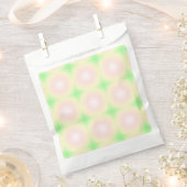 Weiße grüne Rose Weißes 3D-Lichtbogenmuster Geschenktütchen (Ausgeschnitten)