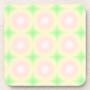Weiße grüne Rose Weißes 3D-Lichtbogenmuster Getränkeuntersetzer