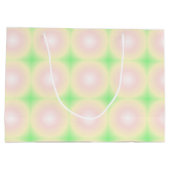 Weiße grüne Rose Weißes 3D-Lichtbogenmuster Große Geschenktüte (Rückseite)