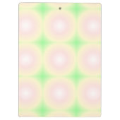 Weiße grüne Rose Weißes 3D-Lichtbogenmuster Klemmbrett (Rückseite)