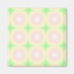 Weiße grüne Rose Weißes 3D-Lichtbogenmuster Magnet